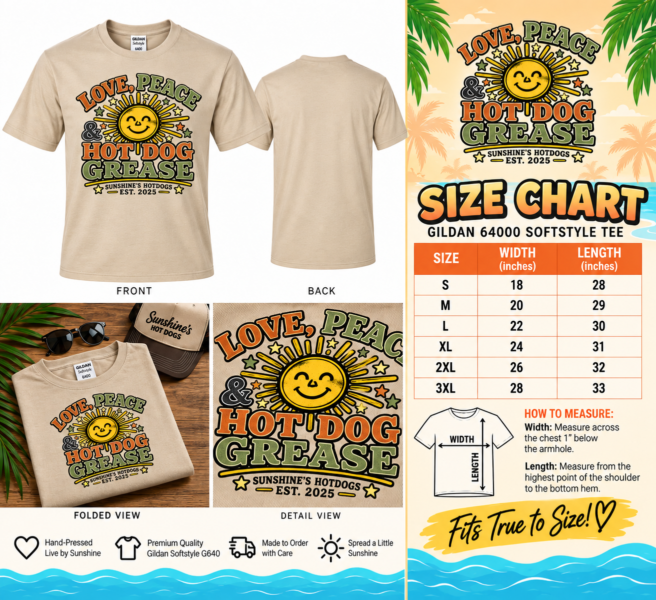 Love, Peace & Grease Tee